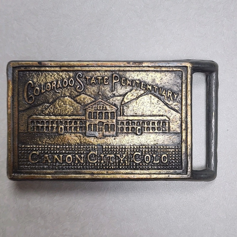 Vintage Colorado State Penitentiary Canon City, Colorado Belt Buckle